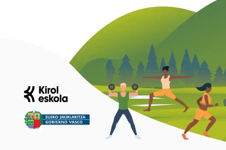 Vista de la plataforma KIROL ESKOLA de formación deportiva online, con interfaz de cursos y acceso a contenidos.