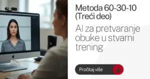 Polaznica komunicira sa avatarom u obuci uz AI za stvarni trening