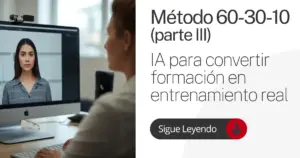 Alumno interactuando con un avatar en una formación con IA para entrenamiento real